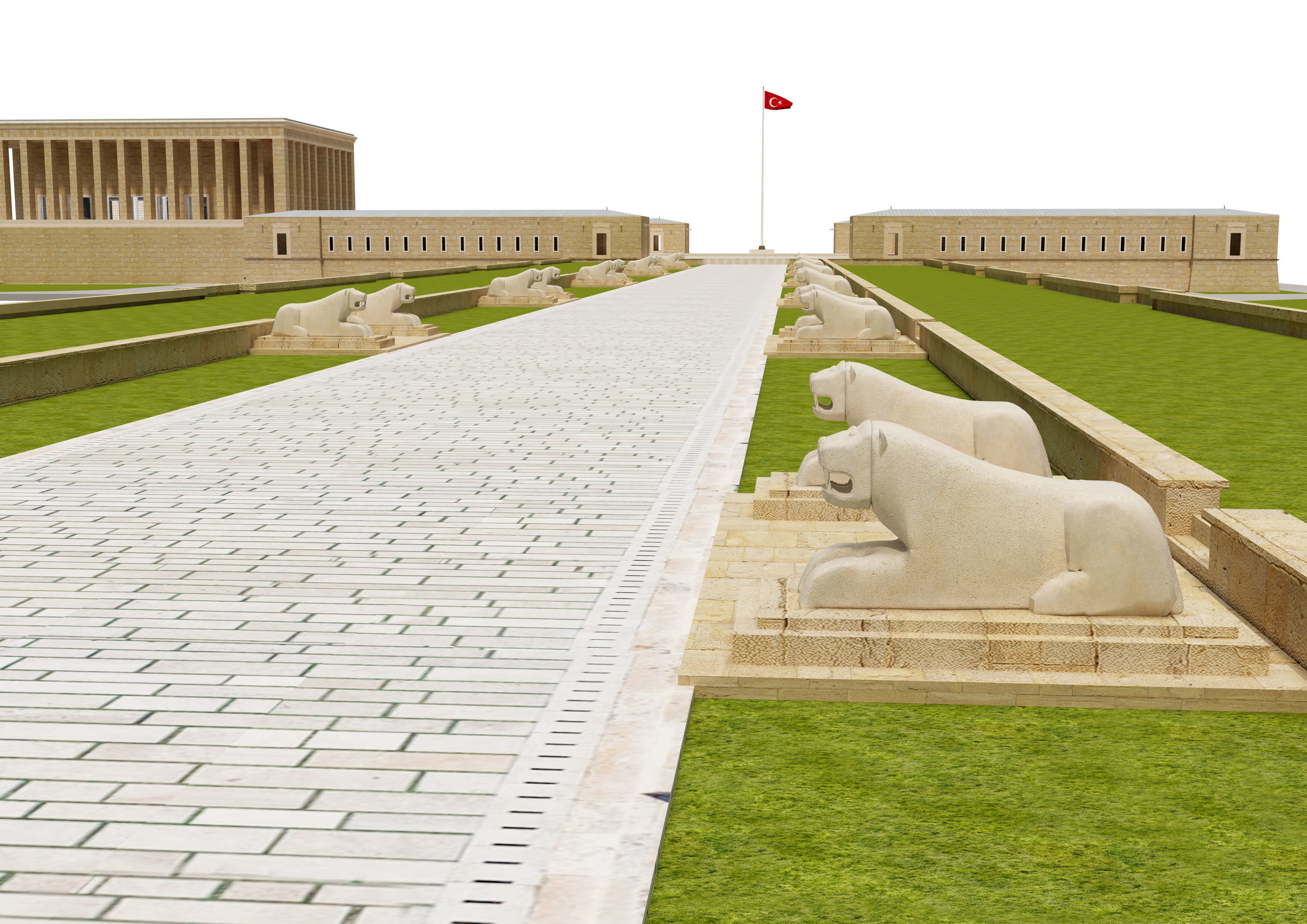 Anitkabir Ataturk mausoleum 3D model_4