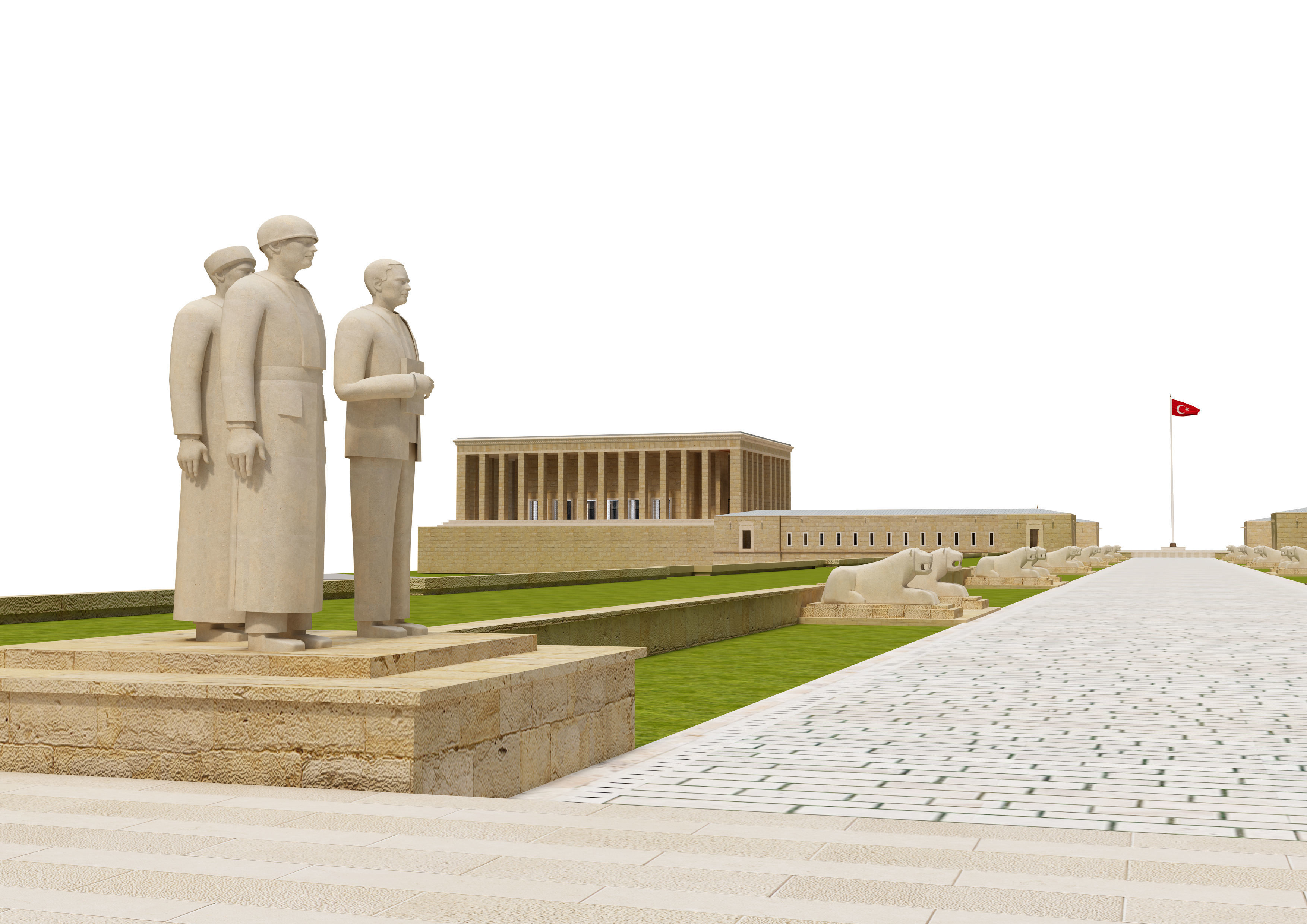 Anitkabir Ataturk mausoleum 3D model_25