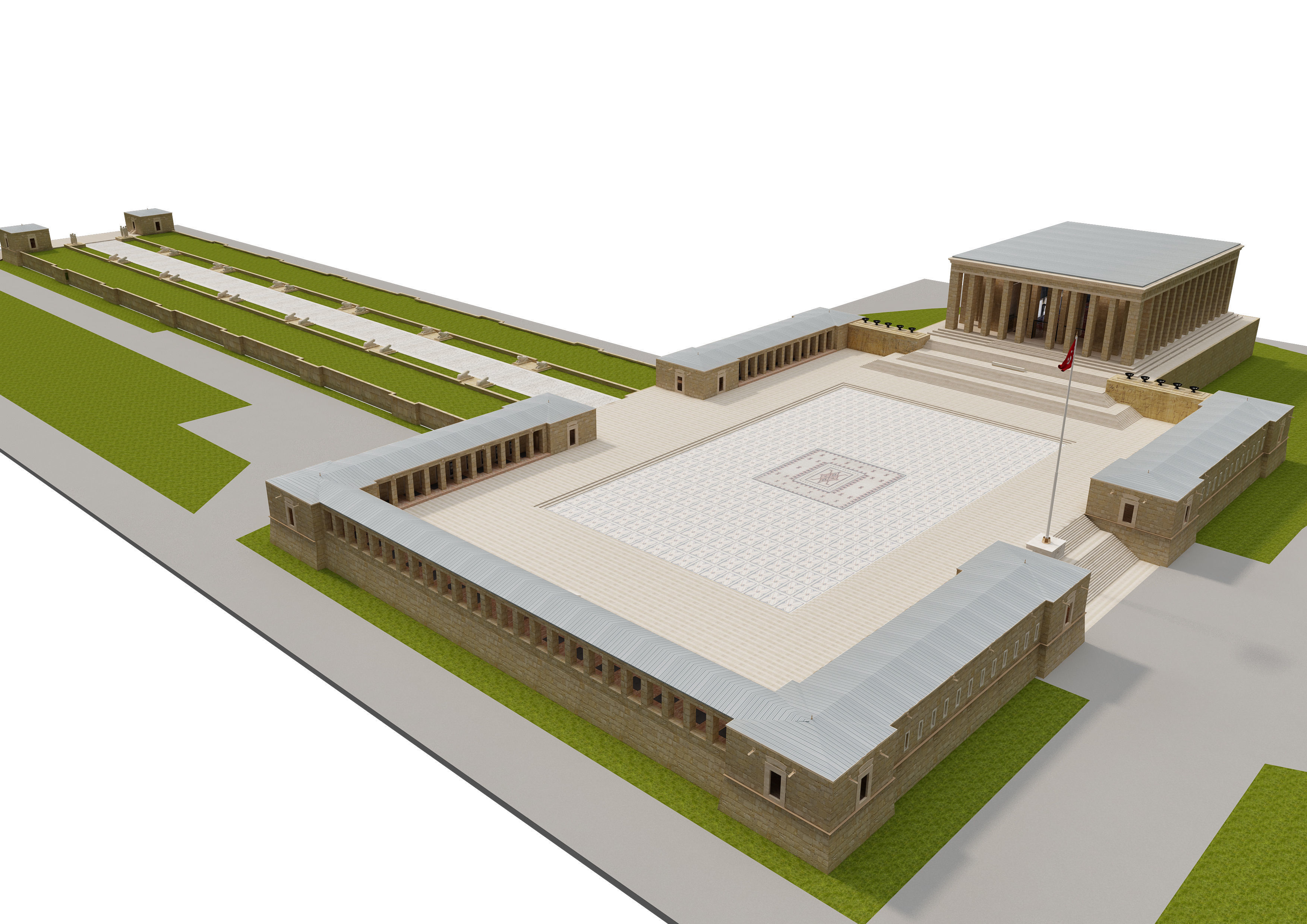 Anitkabir Ataturk mausoleum 3D model_29