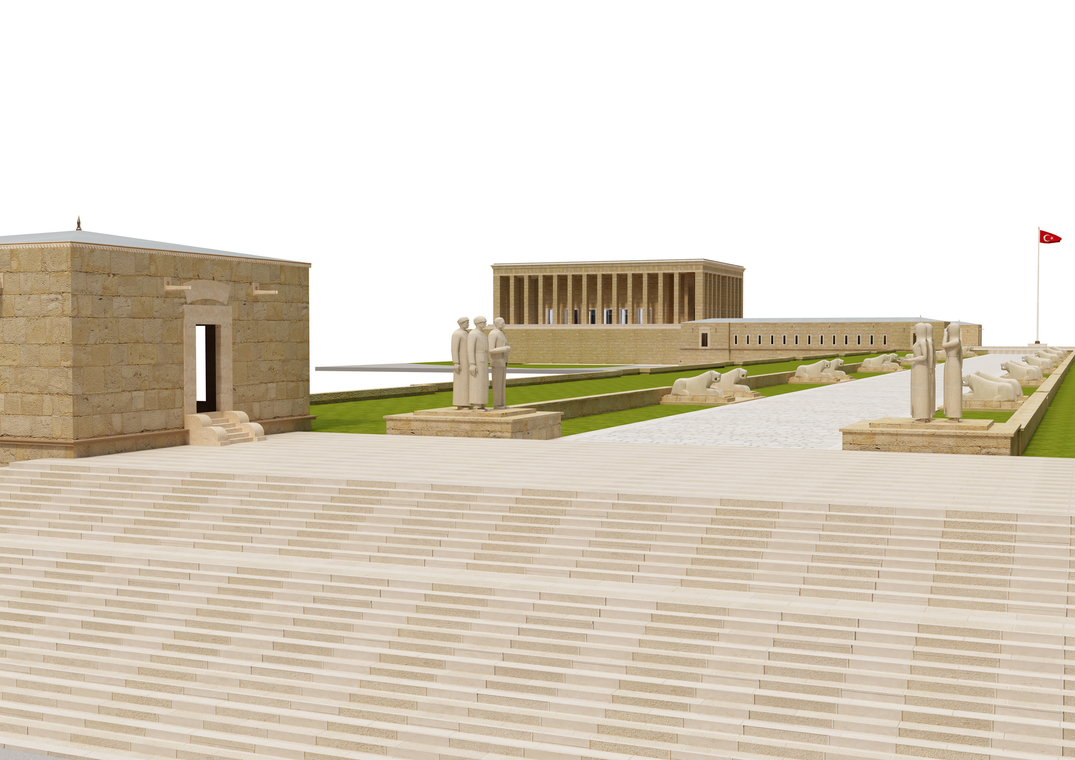 Anitkabir Ataturk mausoleum 3D model_2