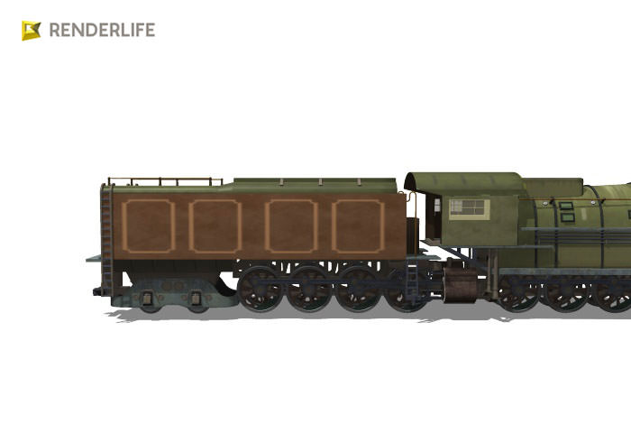4-6-2 Steam Locomotive 3D model_1
