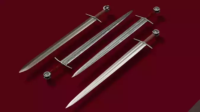 Textured Medieval Sword 