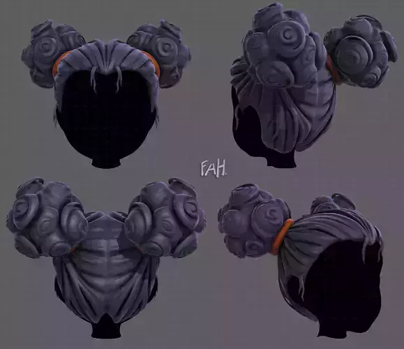 3D Hair style for girl V84