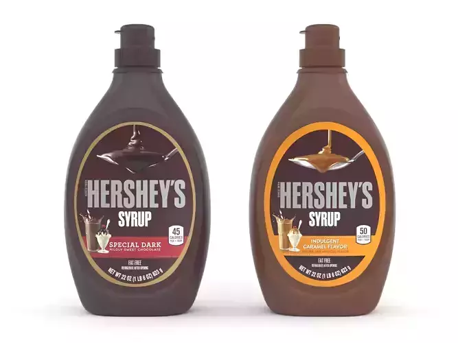 Chocolate and Caramel Syrup 3D model