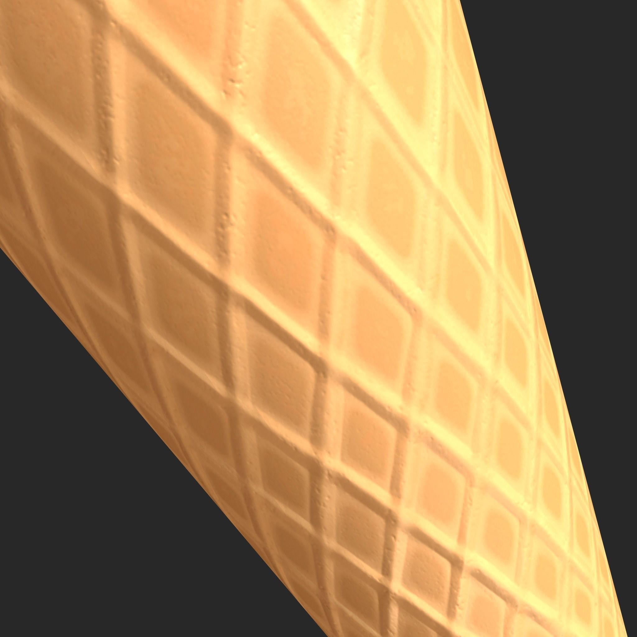 Choco Ice cream Cone Low-poly 3D model_1