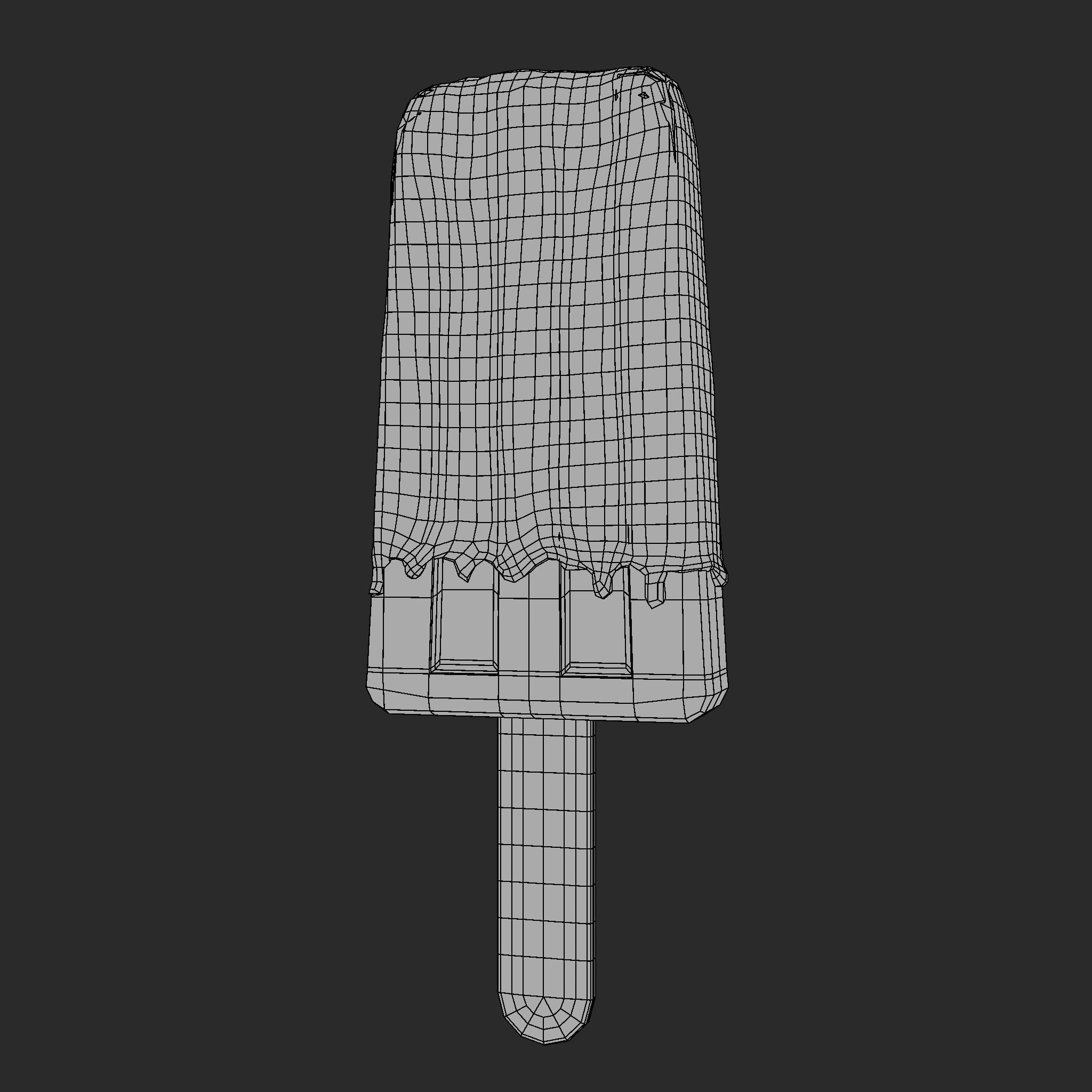Ice Cream Bar Mango Low-poly 3D model_17
