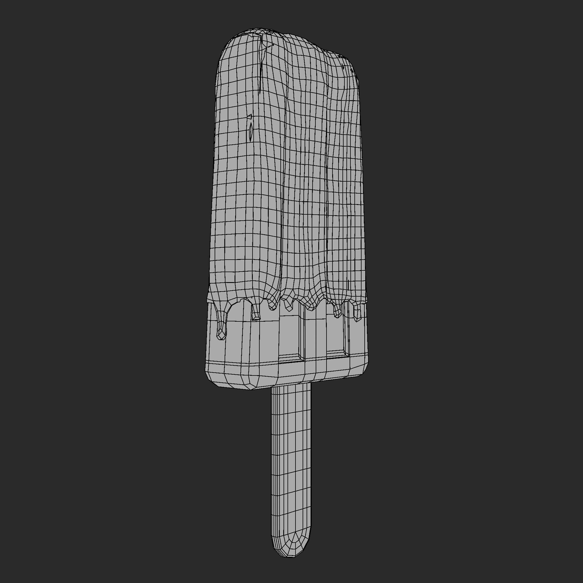 Ice Cream Bar Mango Low-poly 3D model_19
