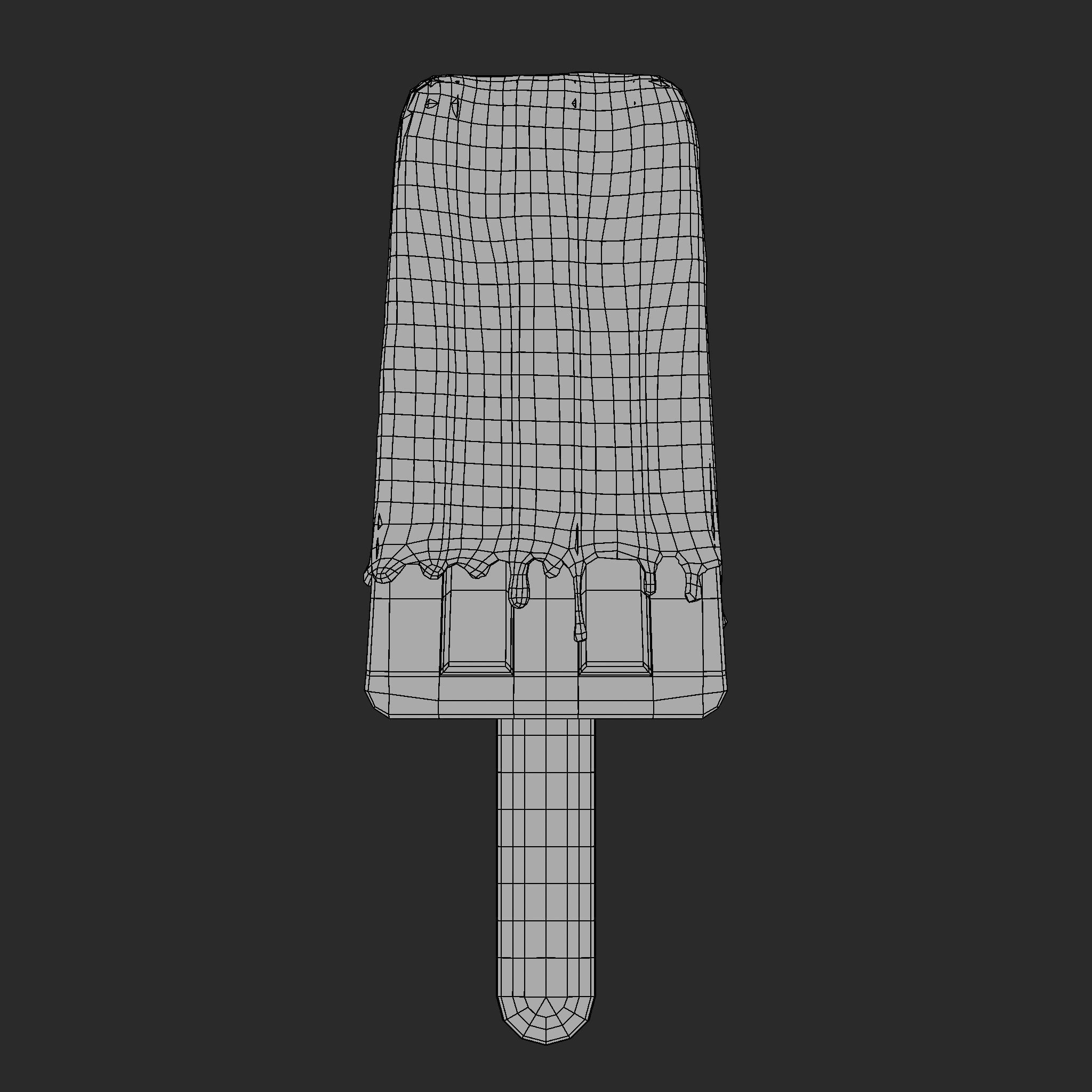 Ice Cream Bar Mango Low-poly 3D model_11
