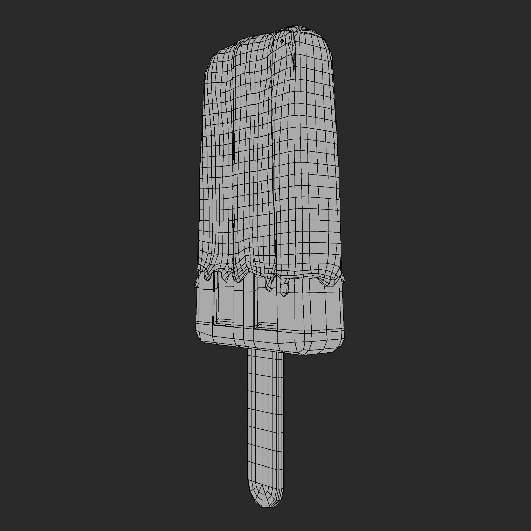 Ice Cream Bar Mango Low-poly 3D model_16