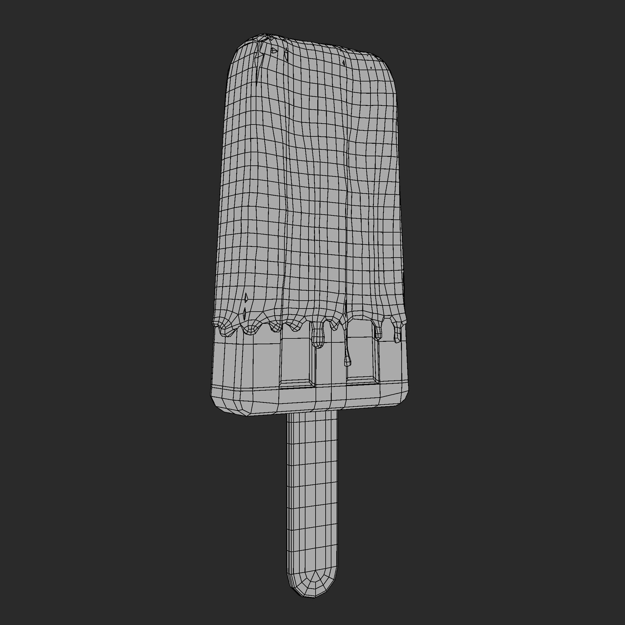 Ice Cream Bar Mango Low-poly 3D model_12