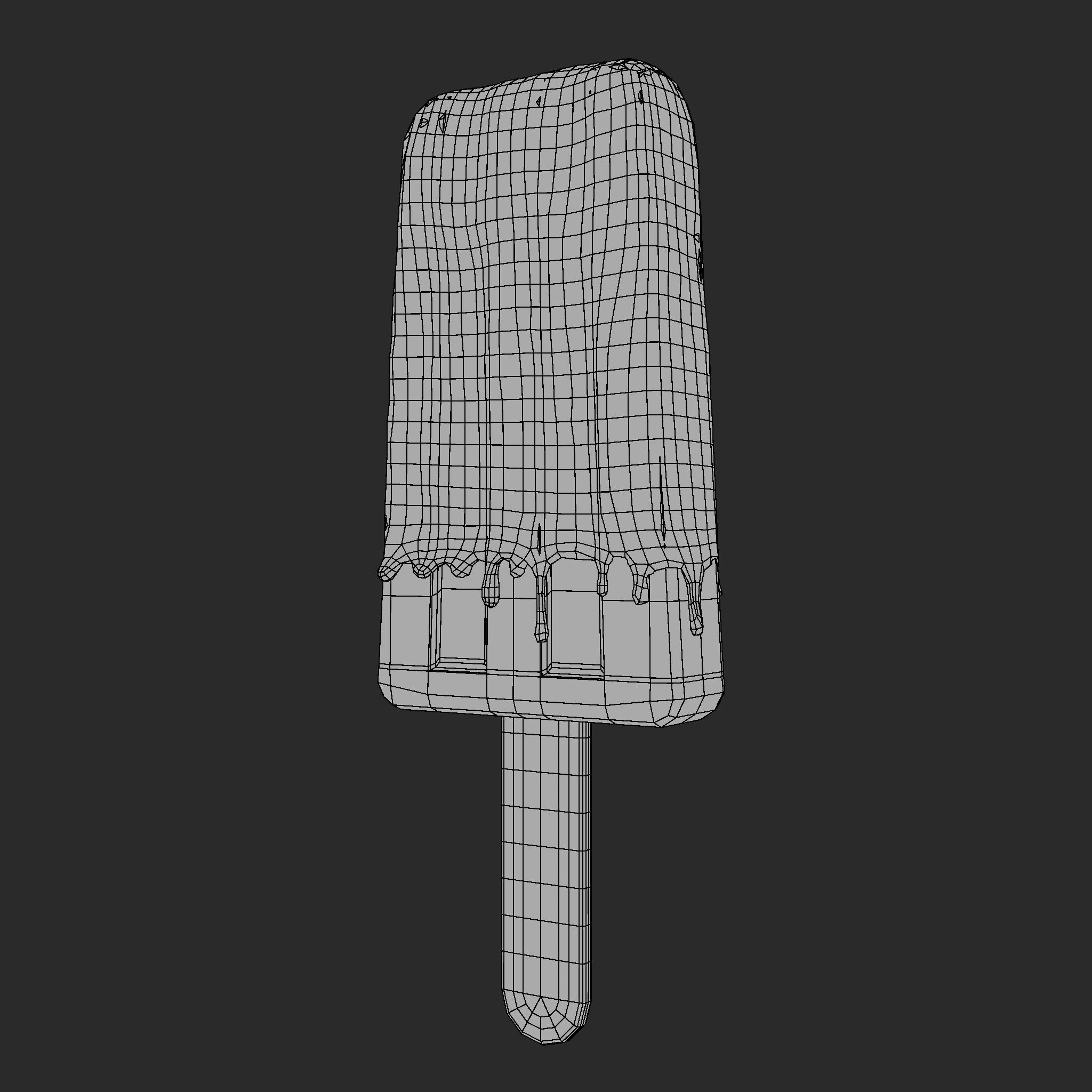 Ice Cream Bar Mango Low-poly 3D model_14