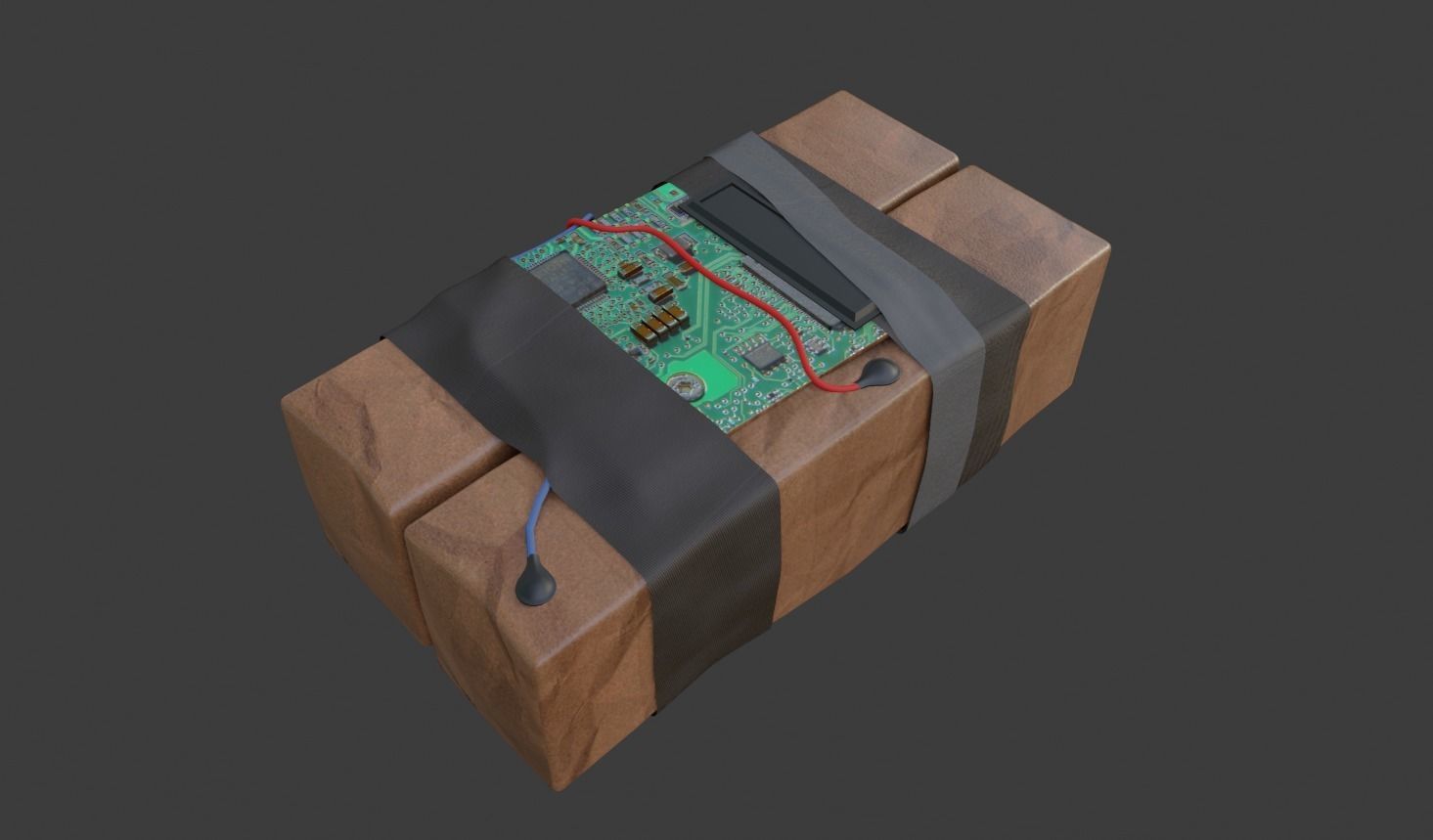 c4 explosive bomb made in blender 3D model | CGTrader
