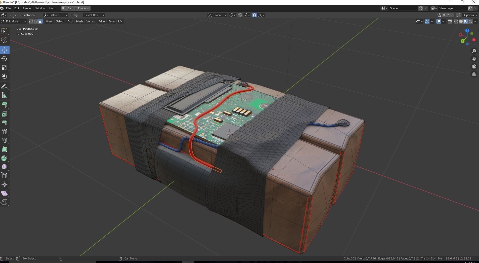 c4 explosive bomb made in blender 3D model | CGTrader