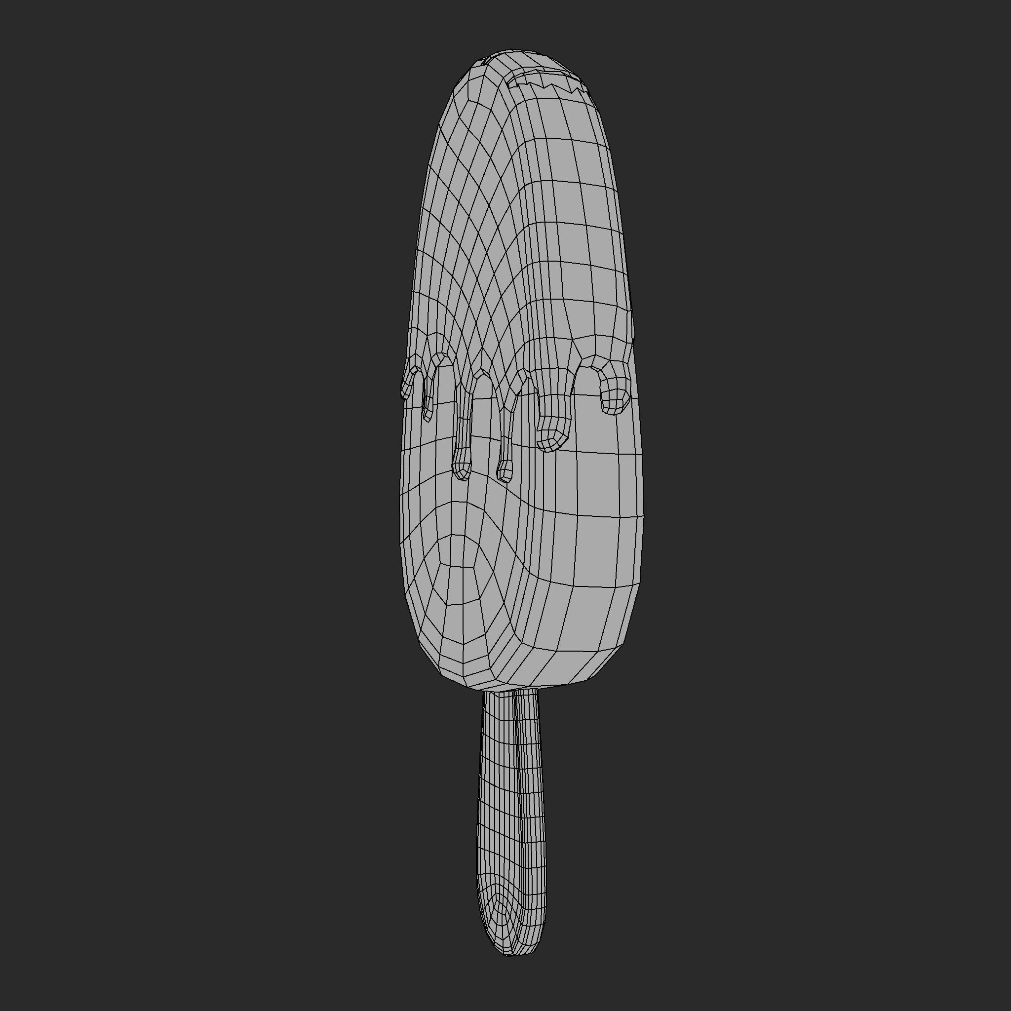 Ice Cream Bar Orange Low-poly 3D model_22