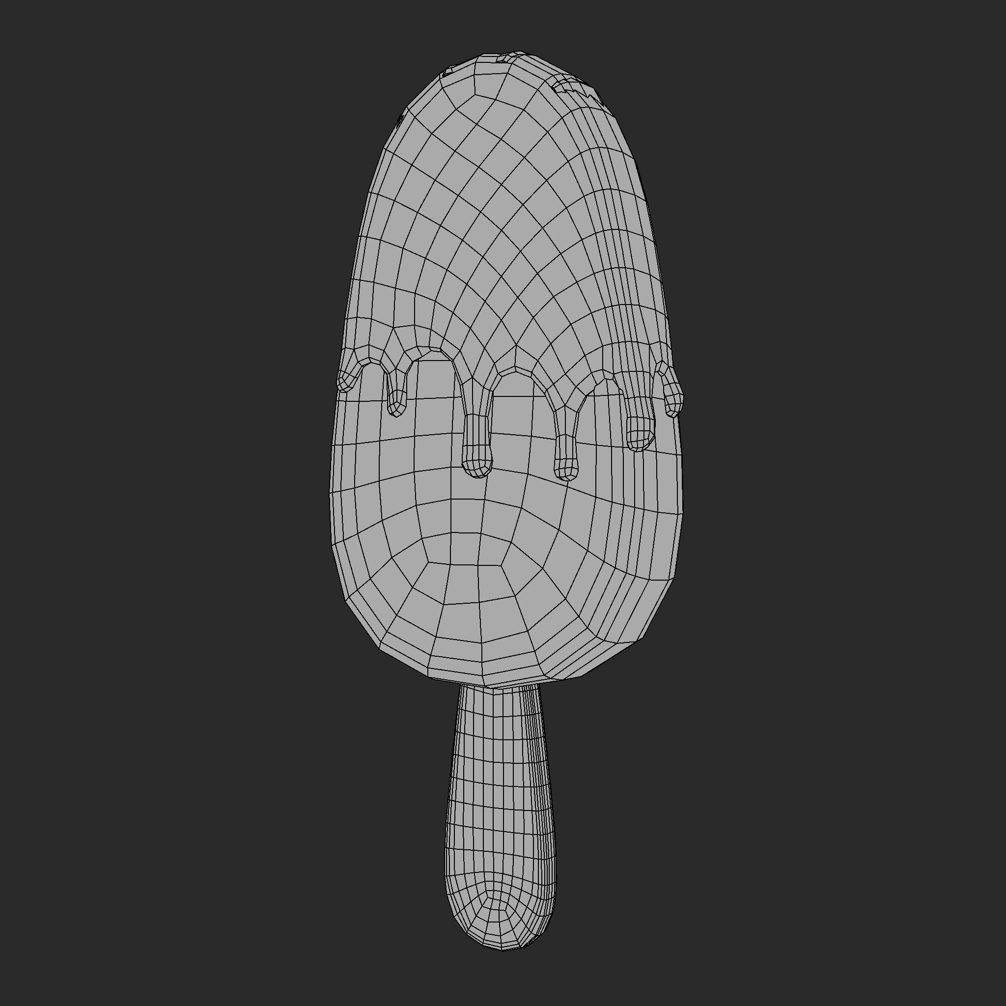 Ice Cream Bar Orange Low-poly 3D model_23