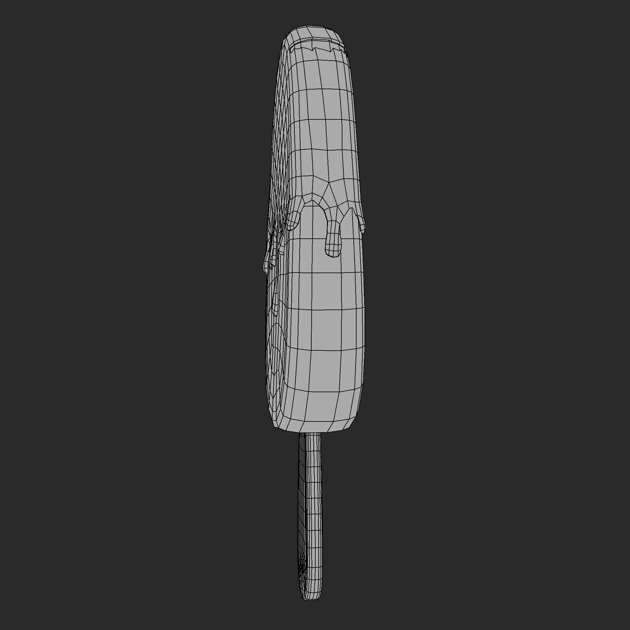 Ice Cream Bar Orange Low-poly 3D model_16