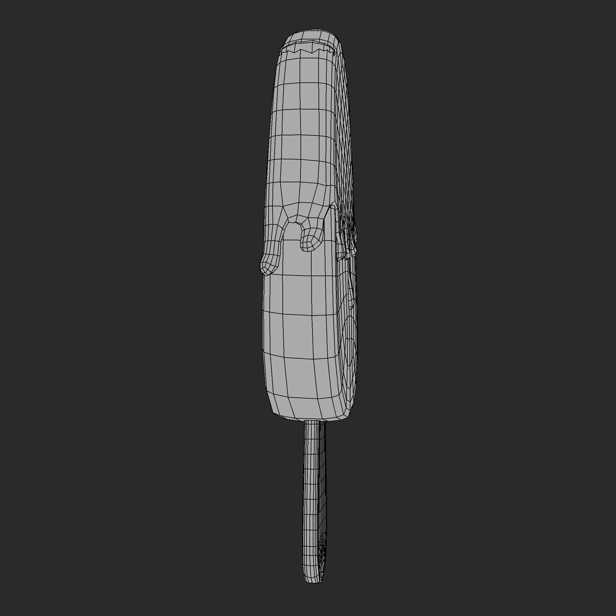 Ice Cream Bar Orange Low-poly 3D model_21