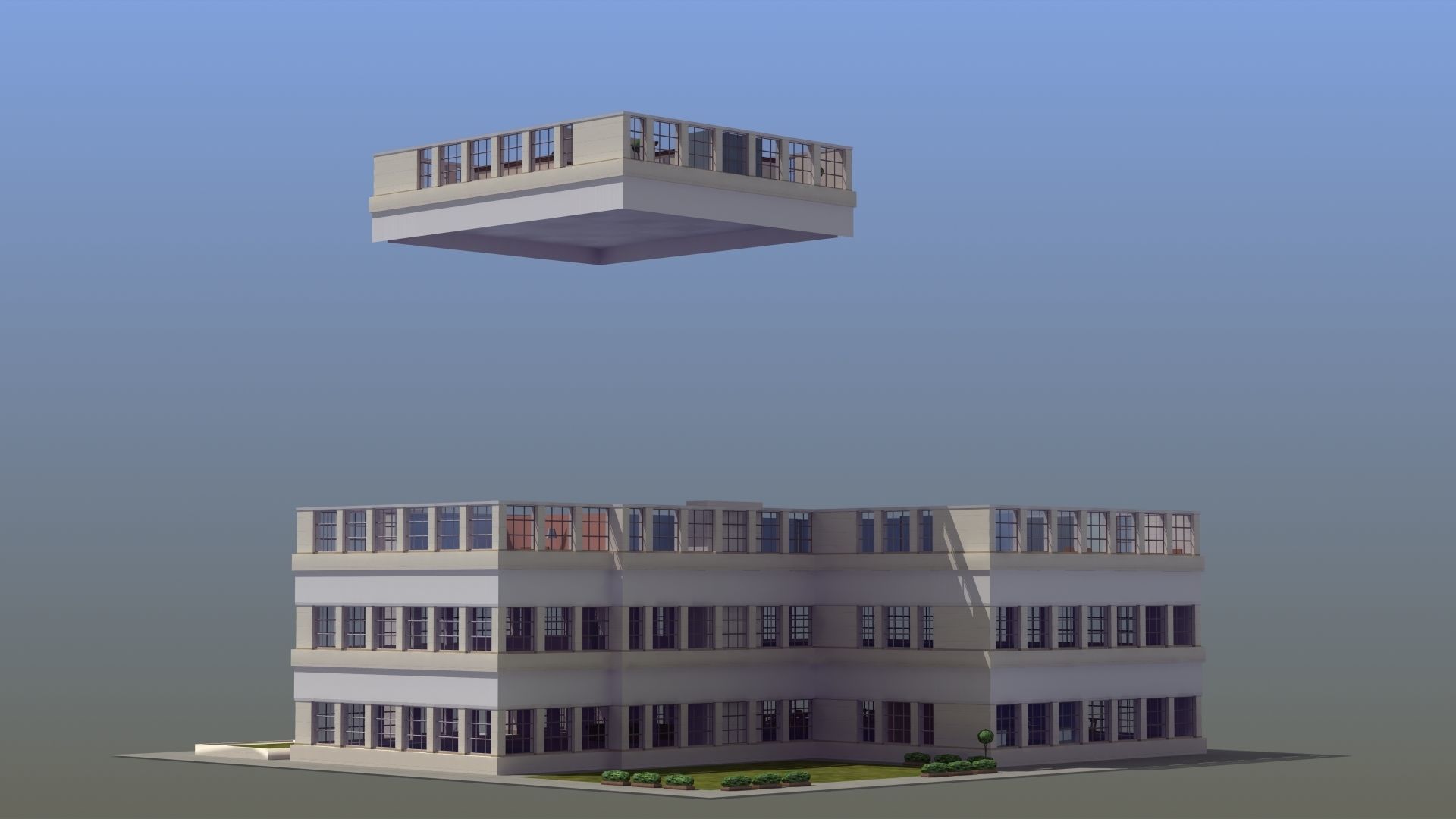 Hotel Full Interior Low-poly 3D model_78