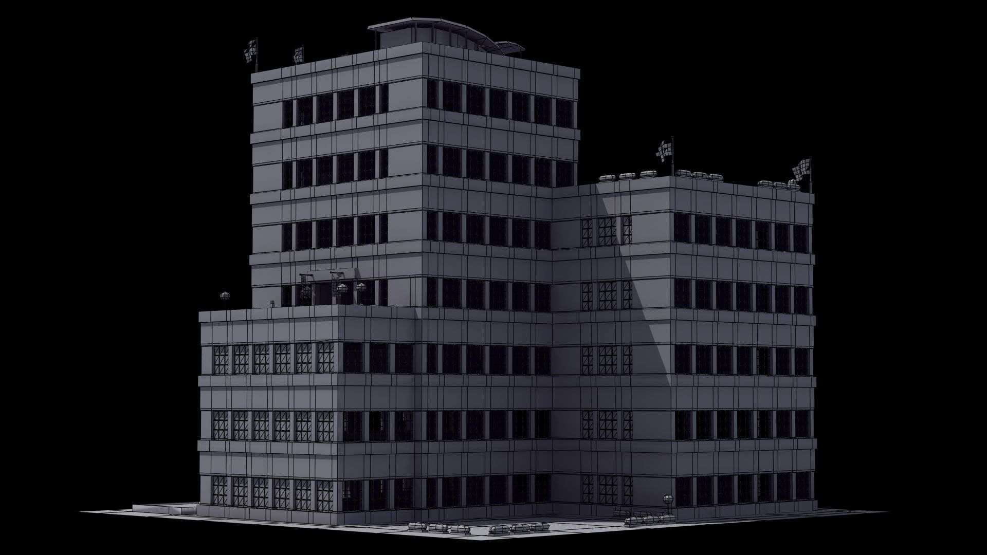 Hotel Full Interior Low-poly 3D model_39