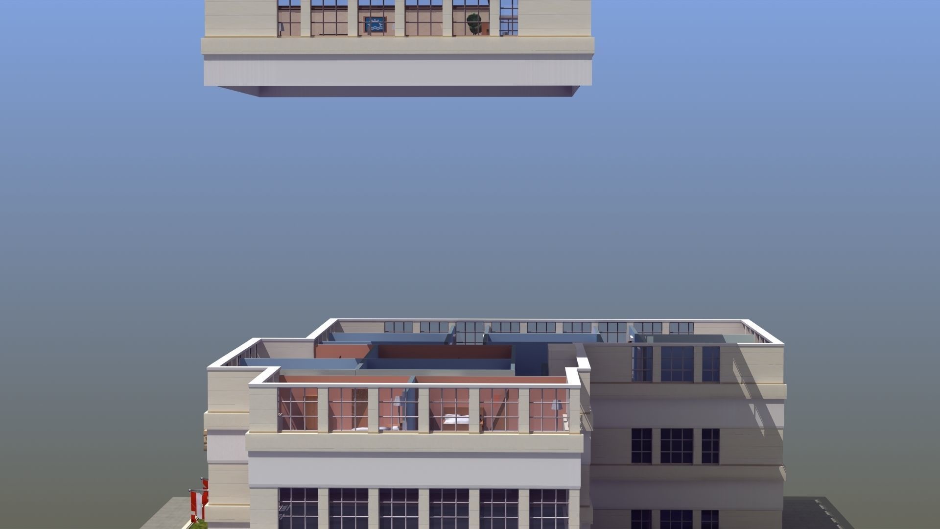 Hotel Full Interior Low-poly 3D model_77