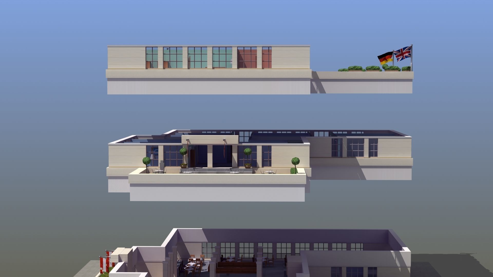 Hotel Full Interior Low-poly 3D model_14