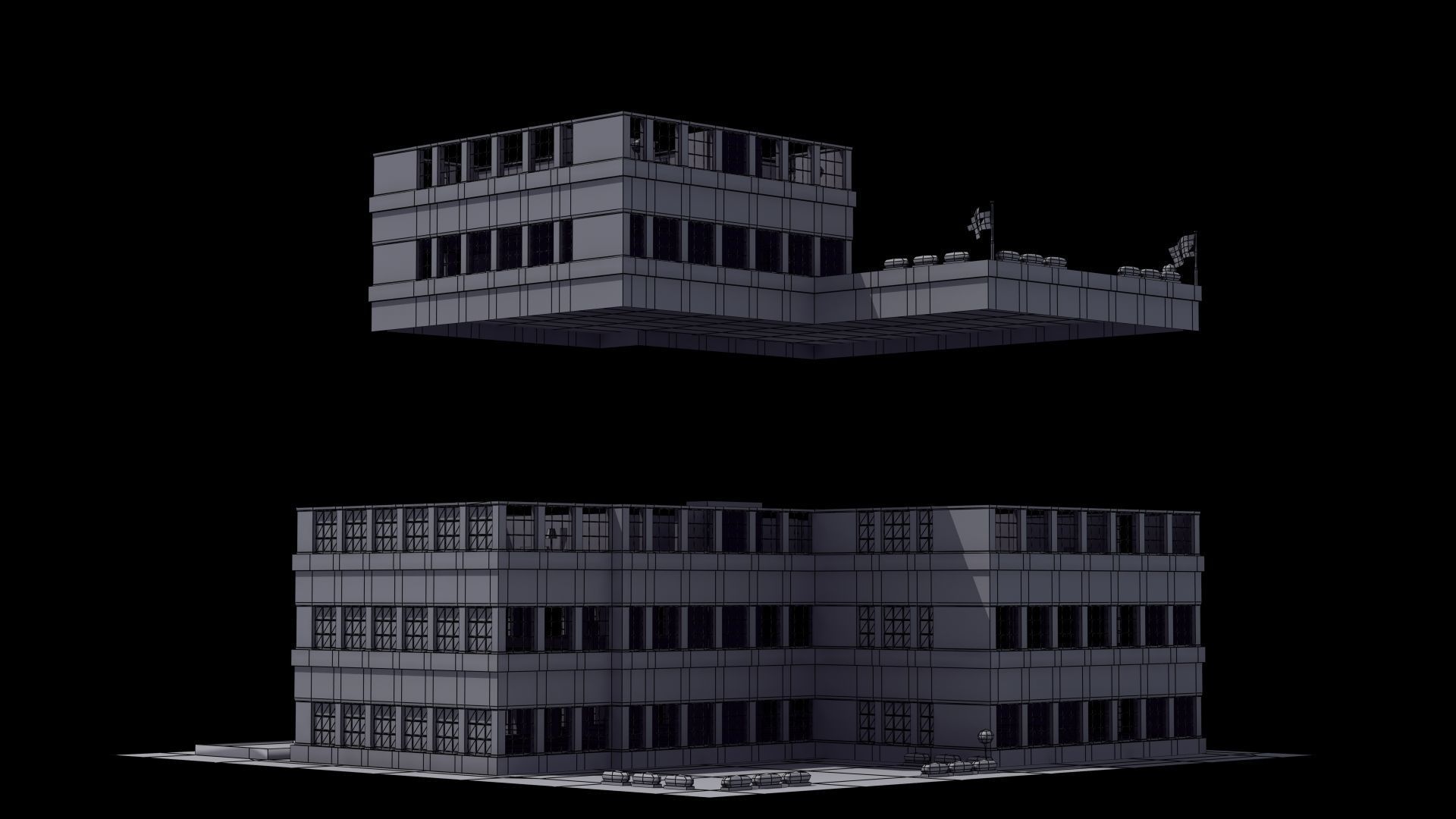 Hotel Full Interior Low-poly 3D model_36