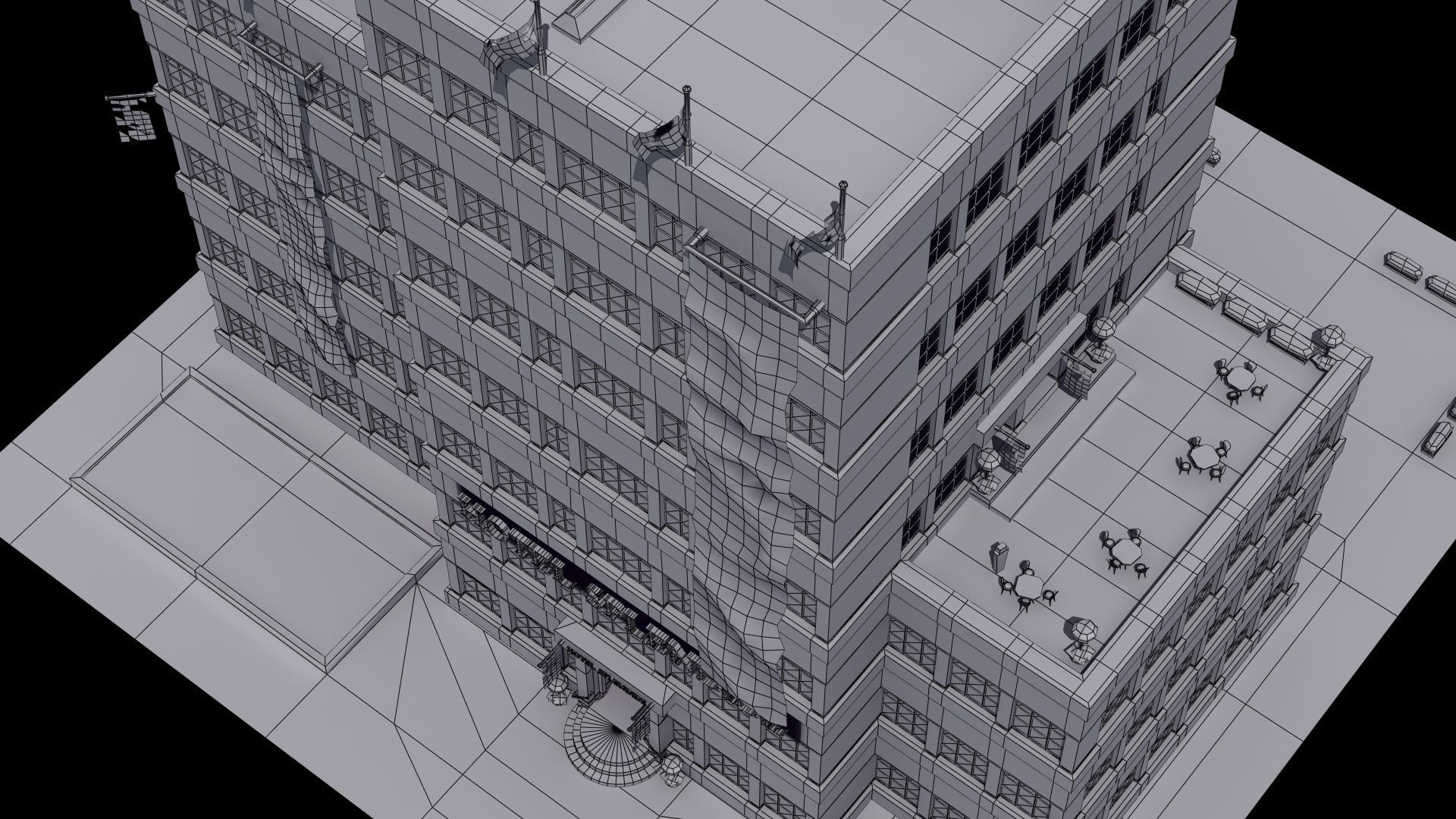 Hotel Full Interior Low-poly 3D model_20