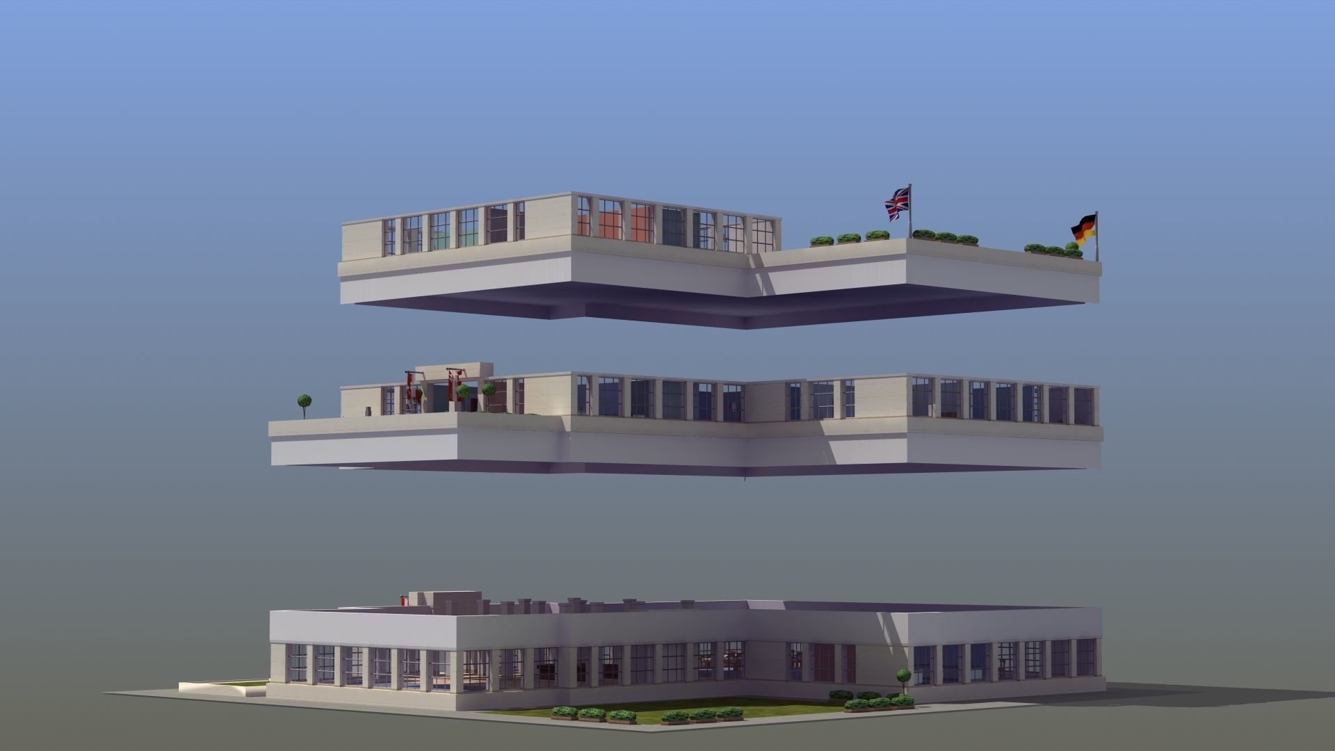 Hotel Full Interior Low-poly 3D model_16