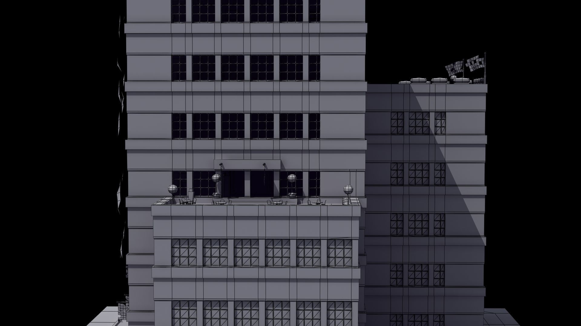 Hotel Full Interior Low-poly 3D model_26