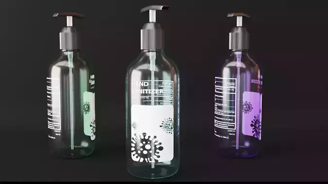 Hand Sanitizer Low-poly 3D model