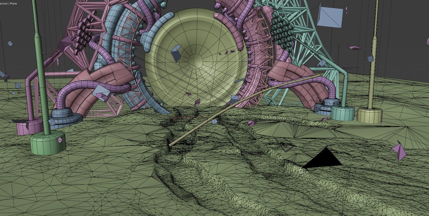 Sci Fi Teleportation and Transporter machine 3D model_11