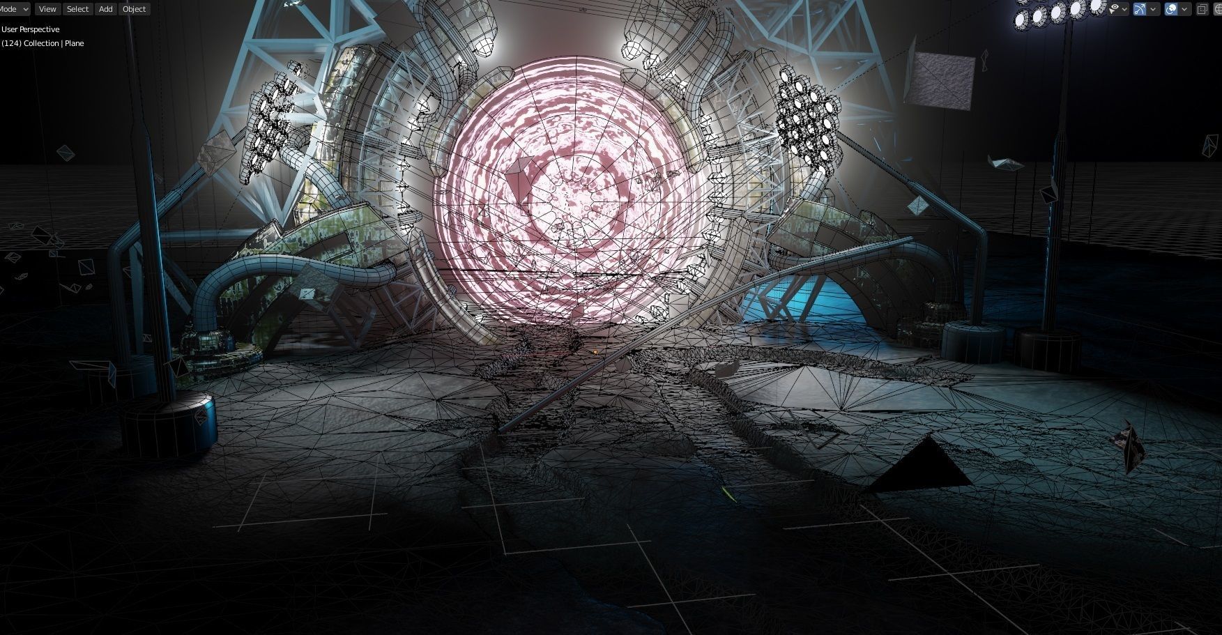 Sci Fi Teleportation and Transporter machine 3D model_12