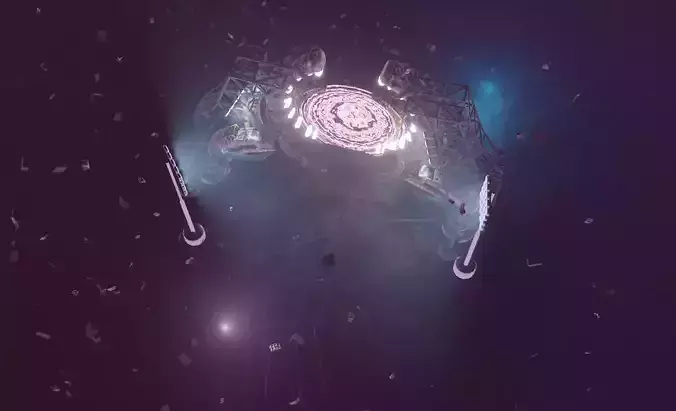 Sci Fi Teleportation and Transporter machine 3D model