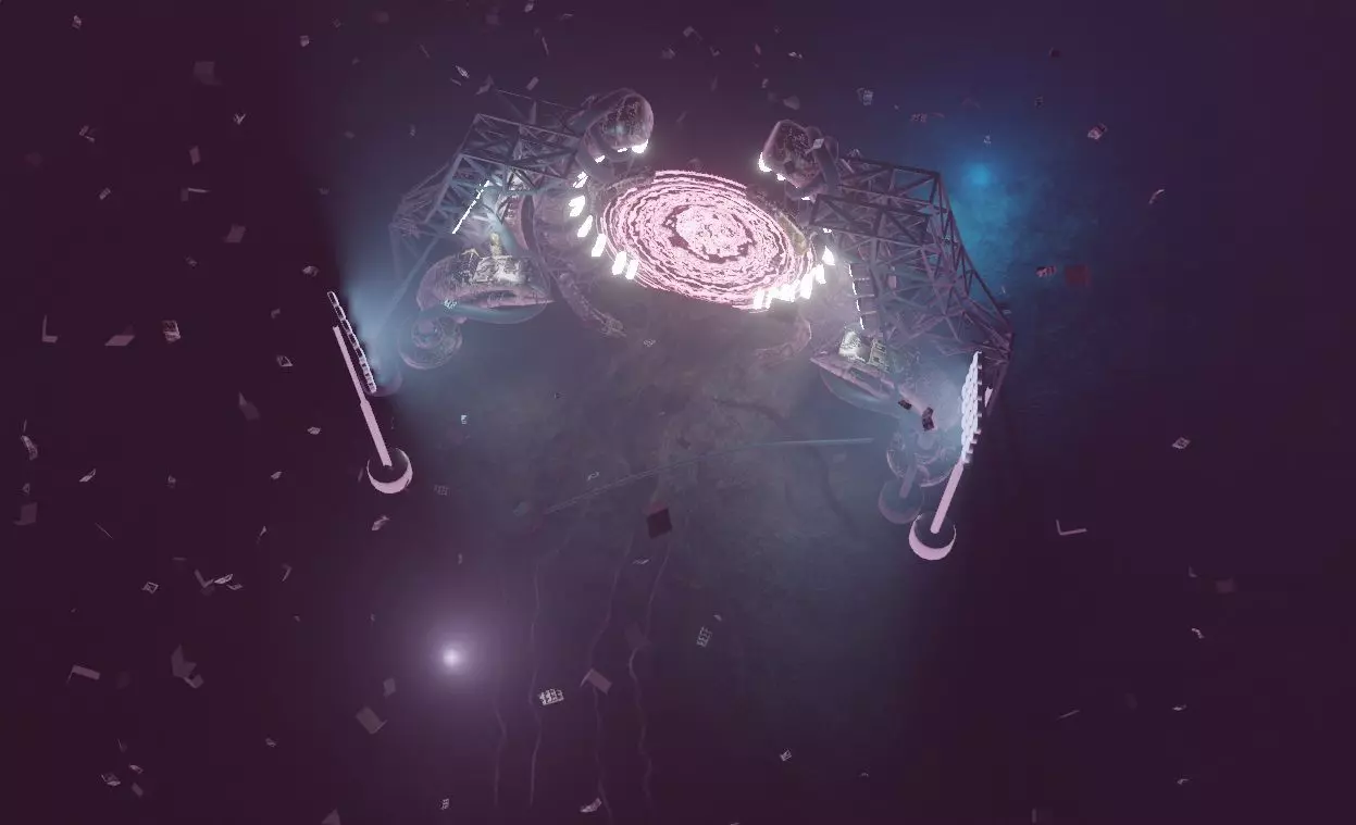 Sci Fi Teleportation and Transporter machine 3D model_0