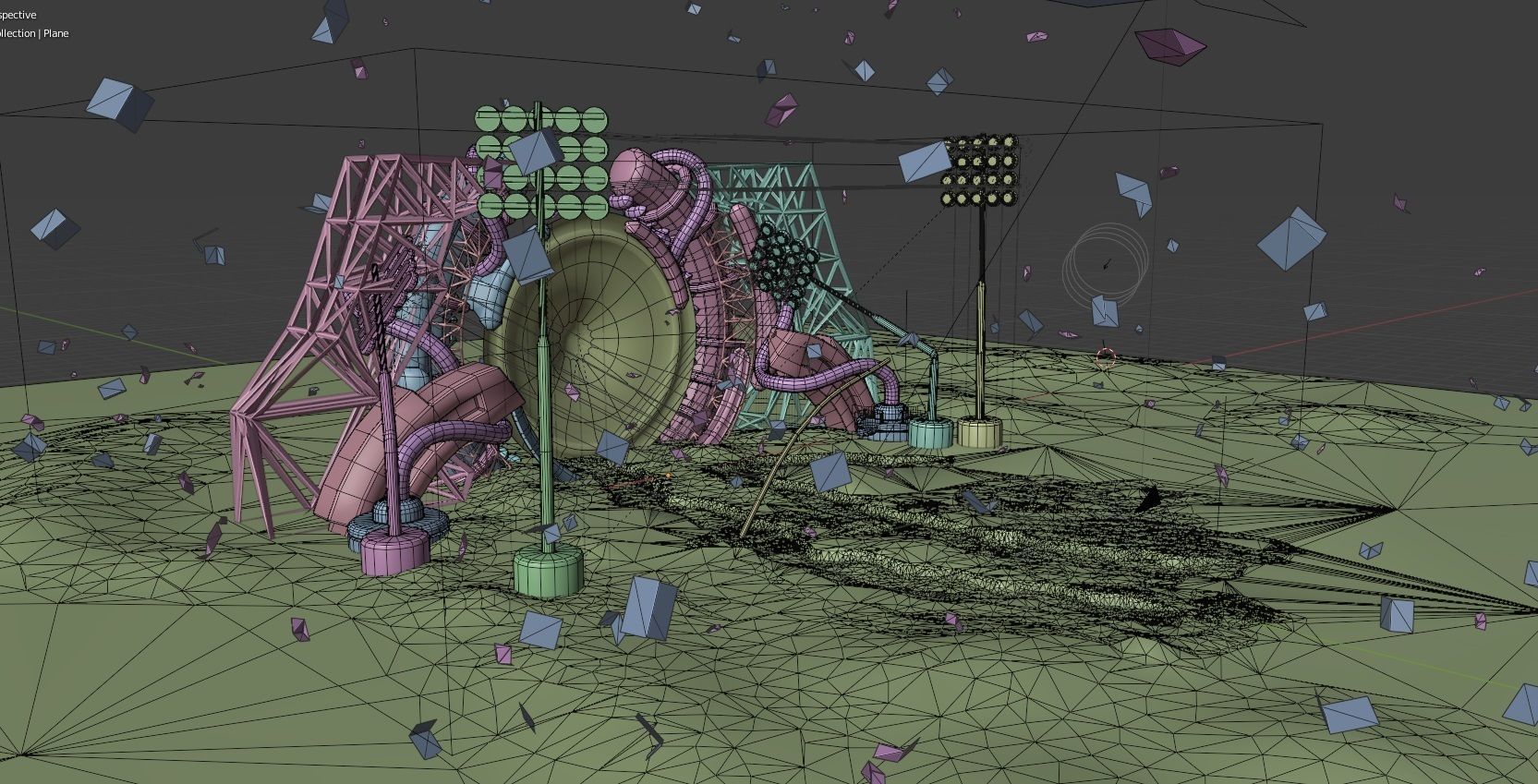 Sci Fi Teleportation and Transporter machine 3D model_10