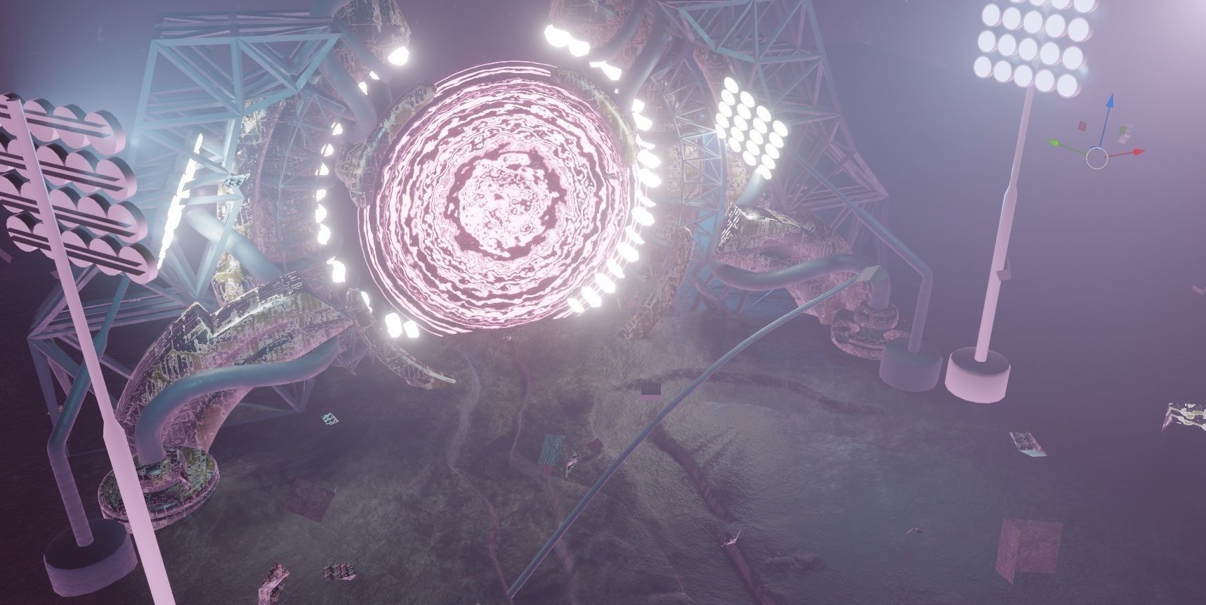 Sci Fi Teleportation and Transporter machine 3D model_3