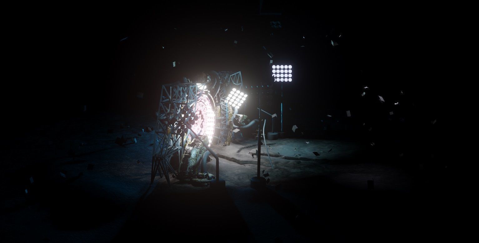 Sci Fi Teleportation and Transporter machine 3D model_1