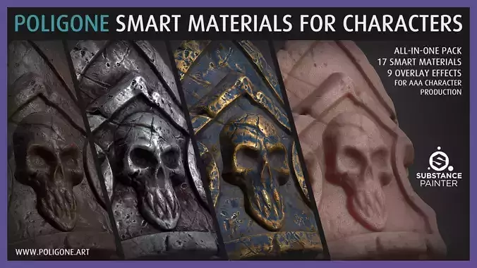 Poligone Smart Material Collection for AAA Character Creation 3D model