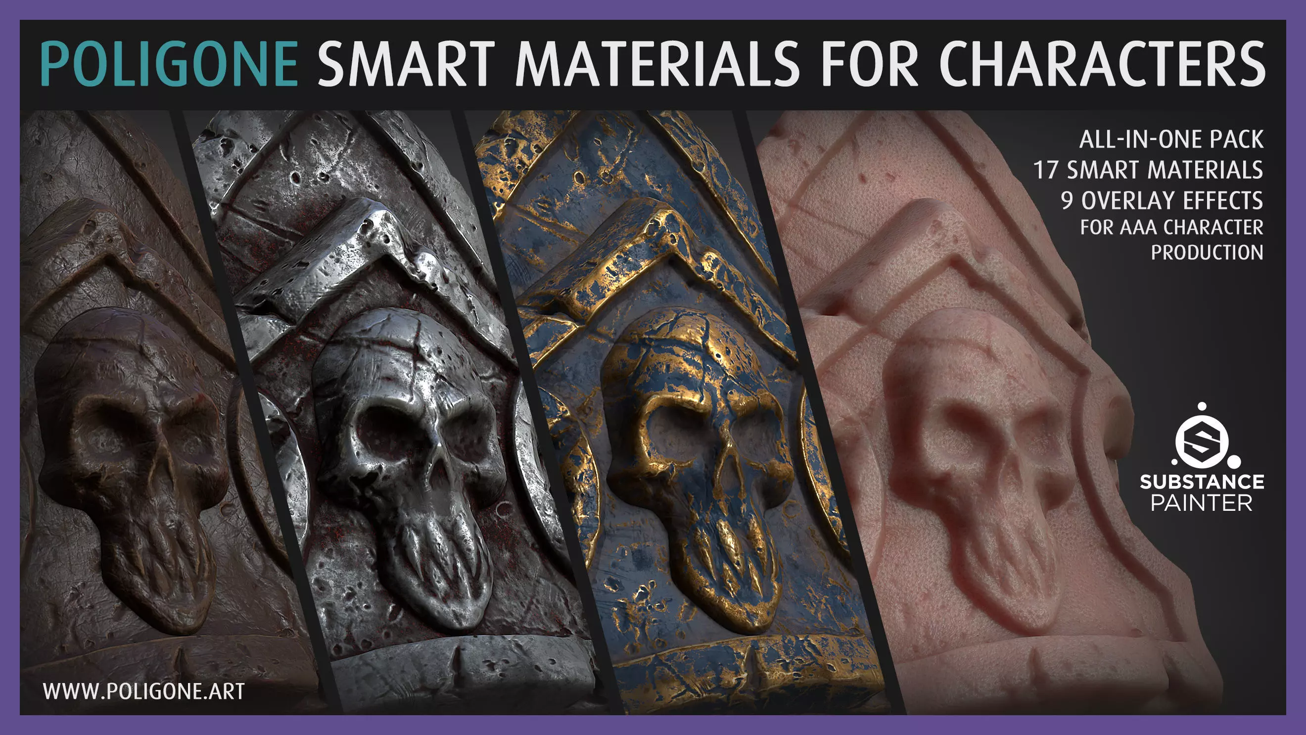 Poligone Smart Material Collection for AAA Character Creation 3D model