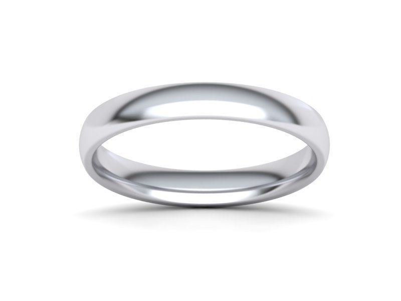Traditional Court Wedding band 3mm wide 3D print model_16