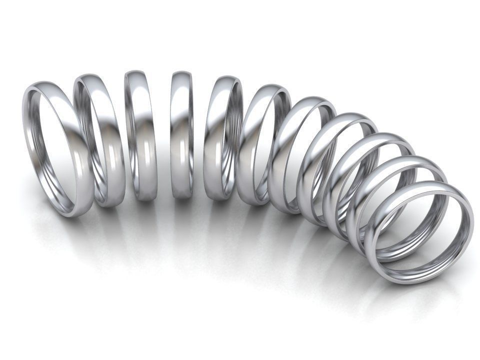 Traditional Court Wedding band 3mm wide 3D print model_10