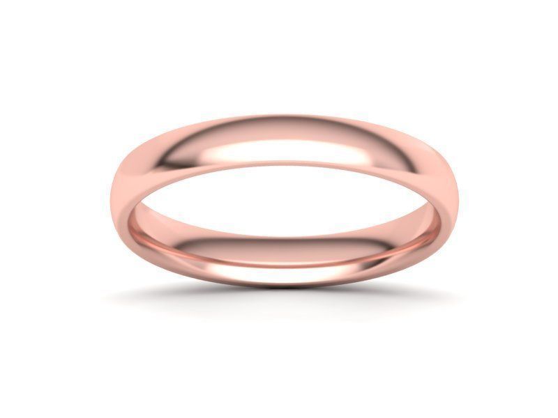 Traditional Court Wedding band 3mm wide 3D print model_17