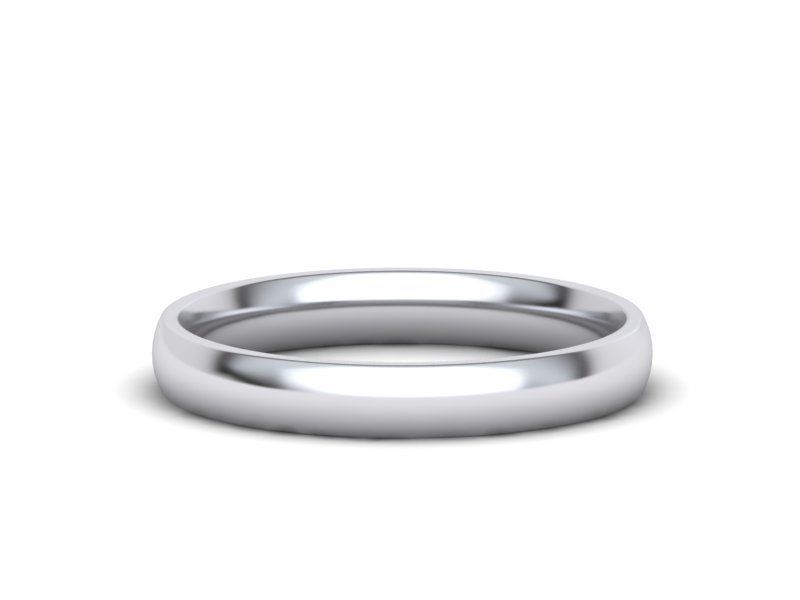 Traditional Court Wedding band 3mm wide 3D print model_2