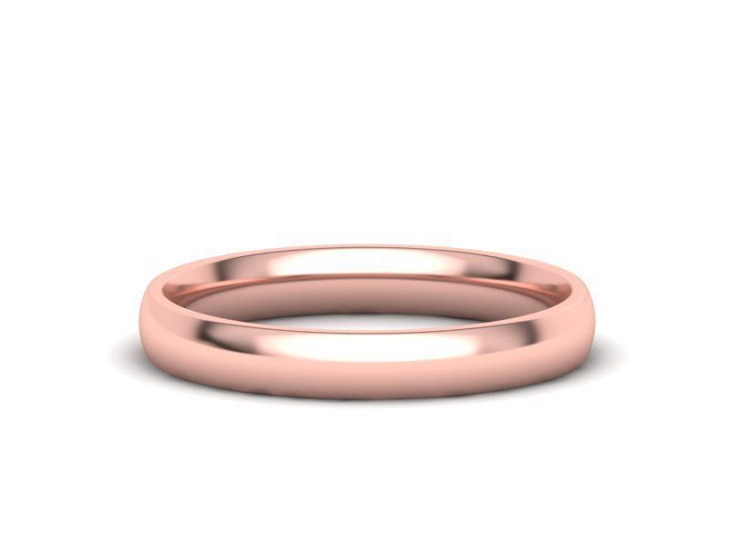 Traditional Court Wedding band 3mm wide 3D print model_3