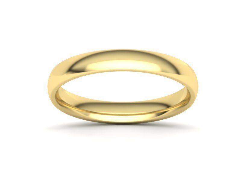 Traditional Court Wedding band 3mm wide 3D print model_15