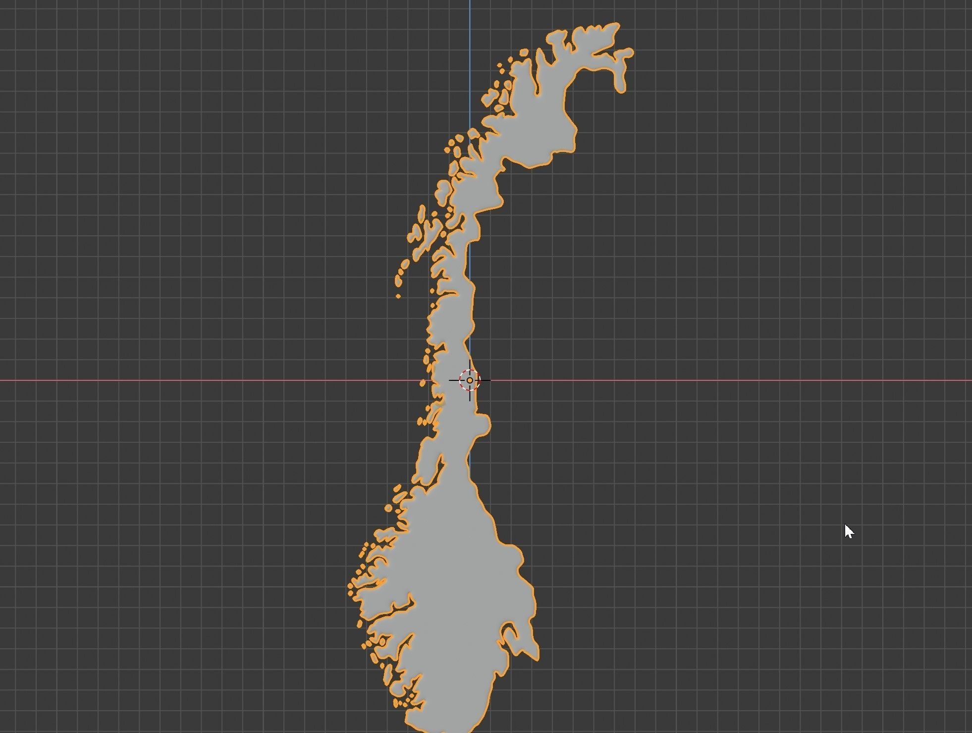 Norway map image with flag 3D model_2