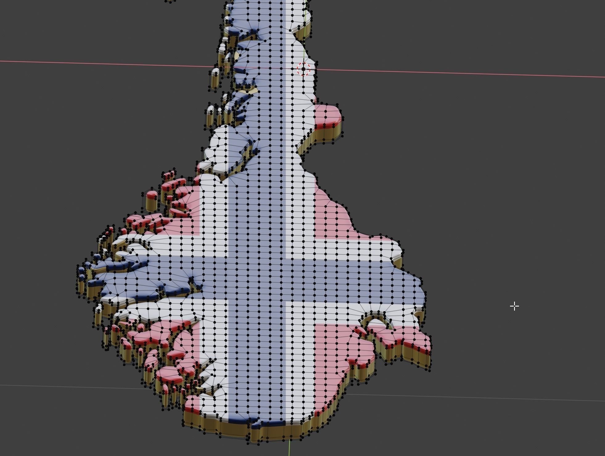 Norway map image with flag 3D model_4