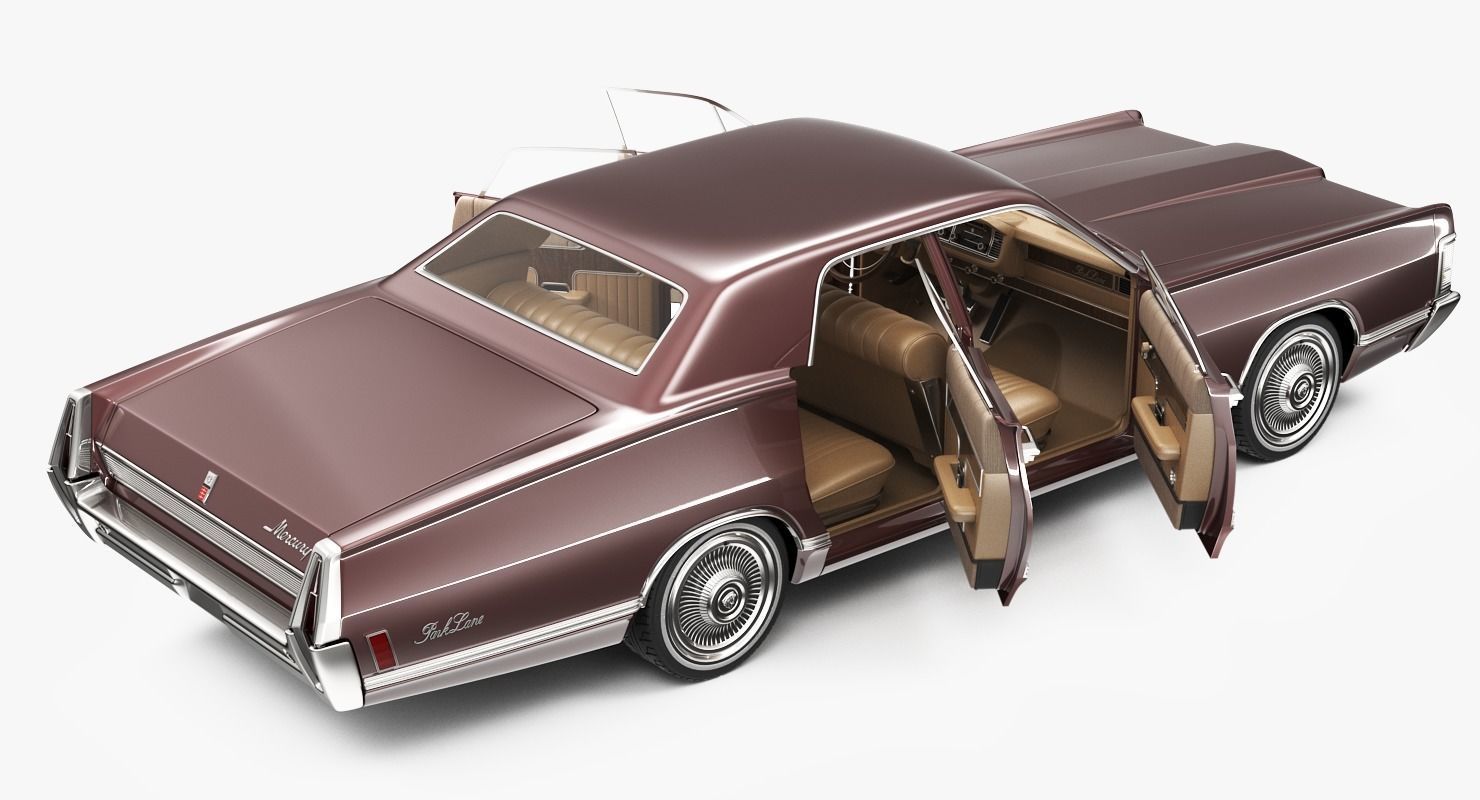 Mercury park Lane 1968 3D model_7
