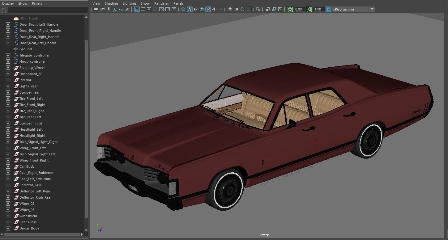 Mercury park Lane 1968 3D model_21