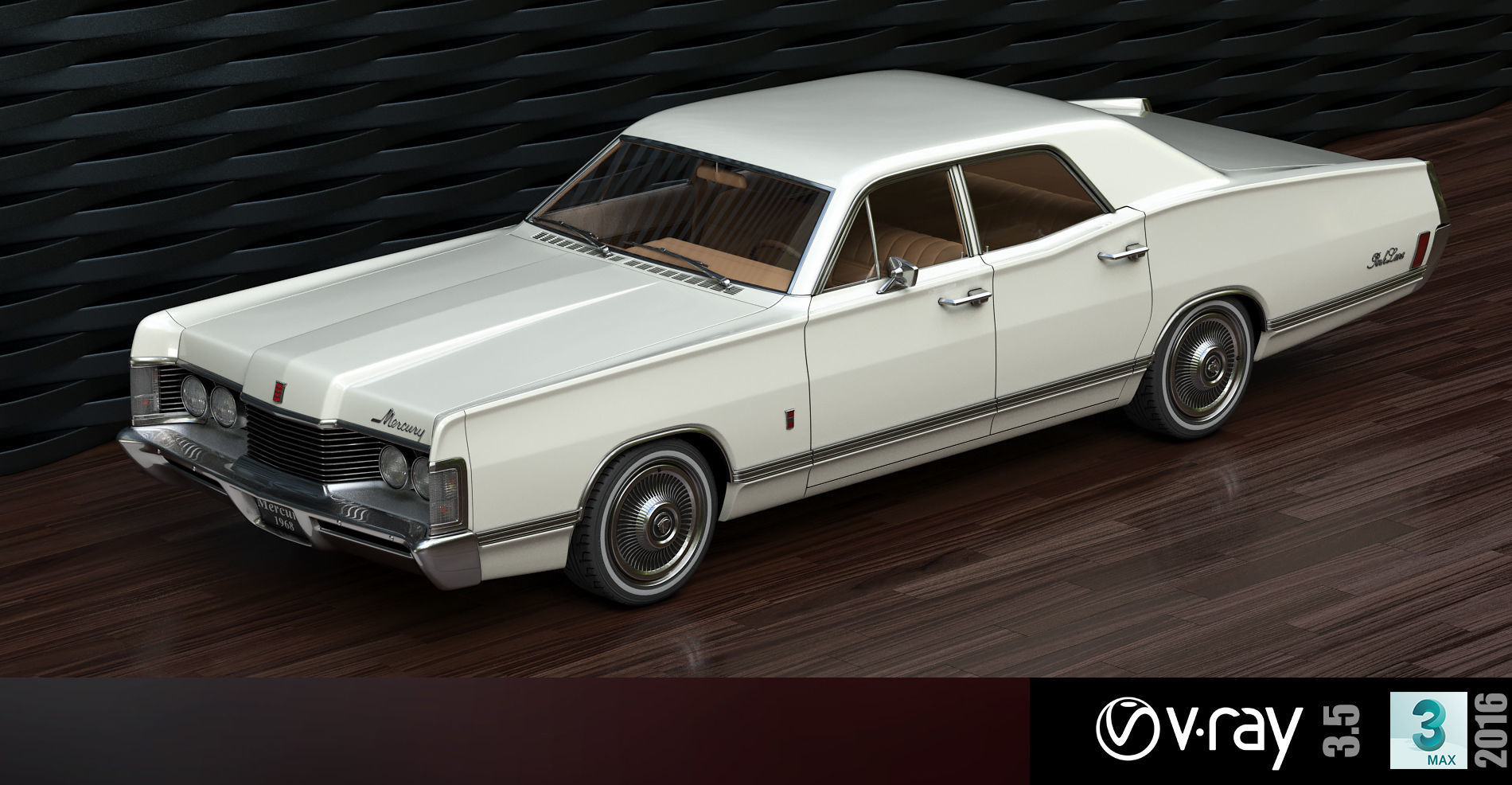 Mercury park Lane 1968 3D model_3